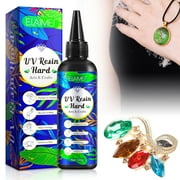 Qaailabf Transparent Acrylic Resin 100ml DIY Jewelry Making Kit with Necklace - Quick Drying No Yellowing Epoxy Solution for Pendants Bracelets Rings Crafts - Beginner Friendly Craft Supplies